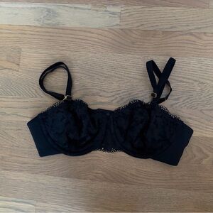 Soma Embraceable Signature AOL Balconette Black Bra 34C NWT